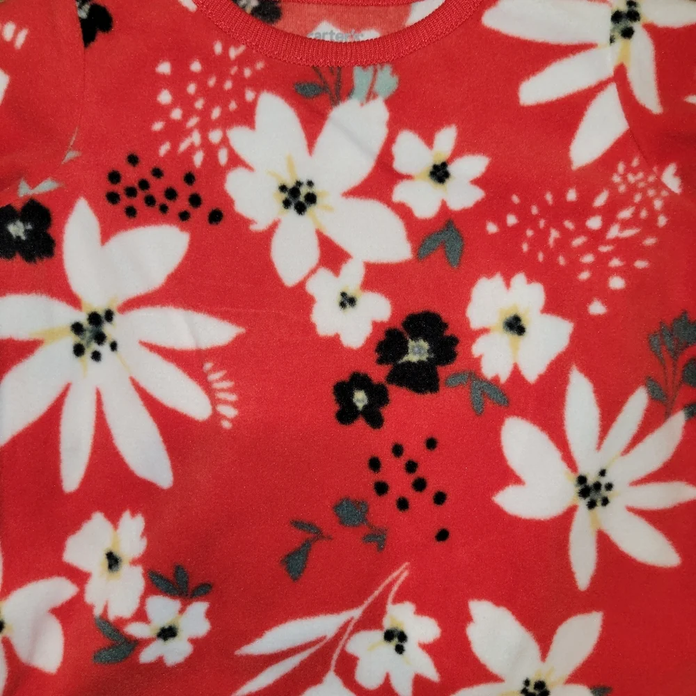 Carter’s Baby Floral 3-Piece Red Pajamas Size 6 Month New